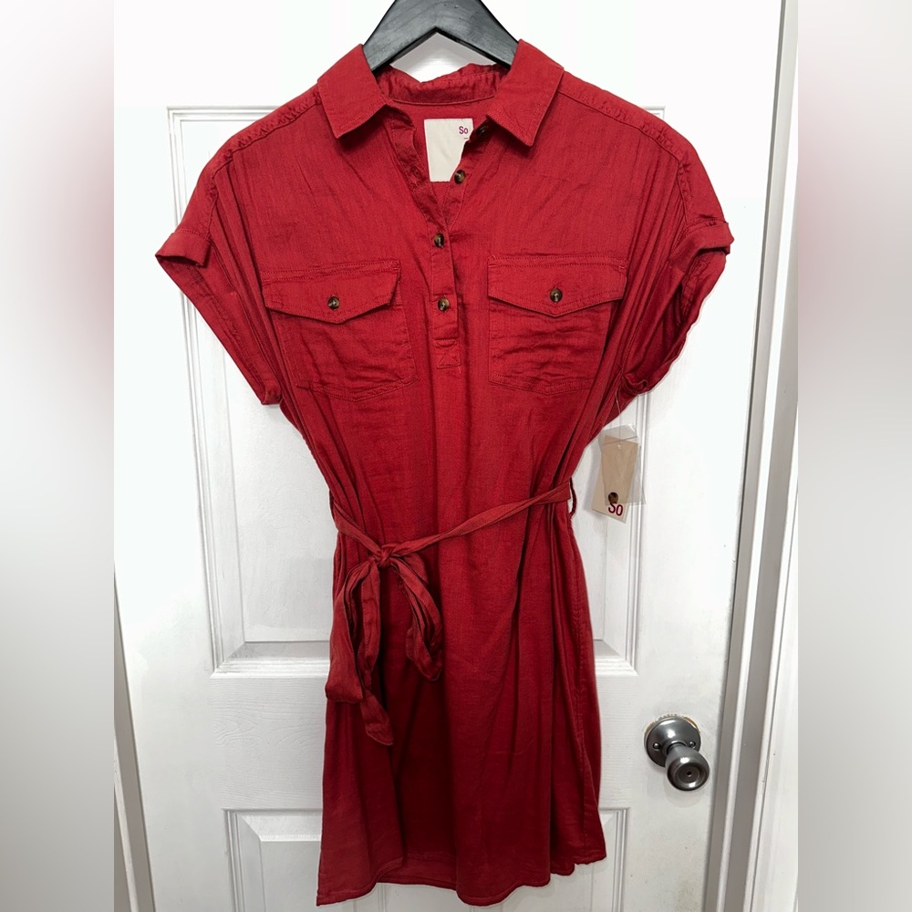 NEW NEVER WORN WITH TAGS SO T-SHIRT STYLE DRESS ANTIQUE BERRRY SIZE MEDI…